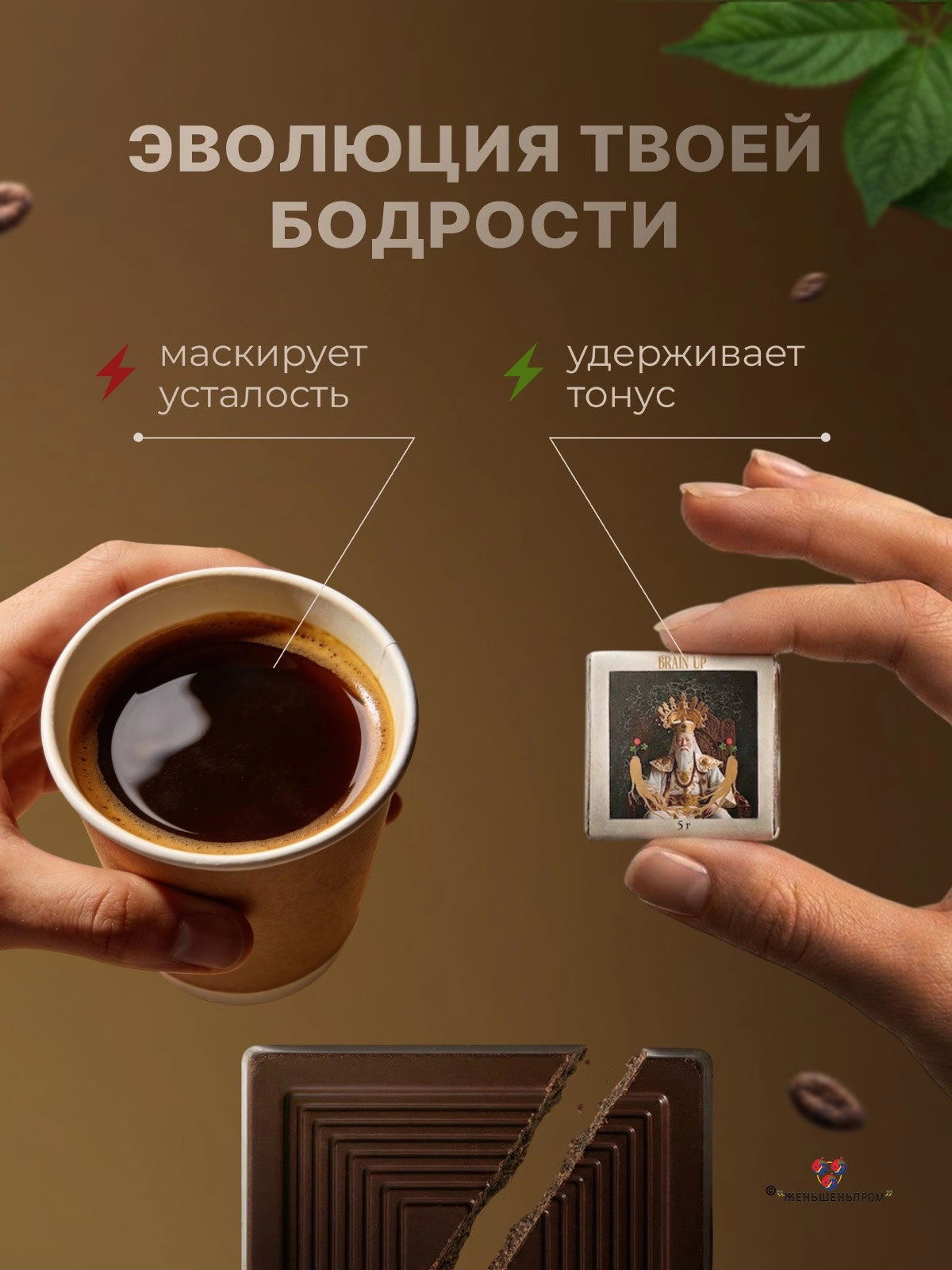 Чёрный квадрат БЕЛОГО ИМПЕРАТОРА, 50 г шоколад с женьшенем Чёрный квадрат БЕЛОГО ИМПЕРАТОРА, 50 г шоколад с женьшенем